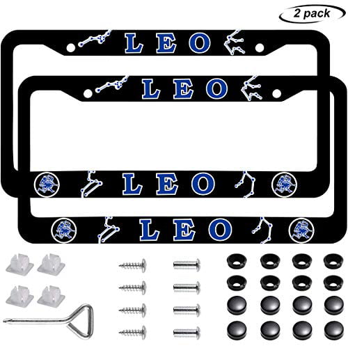 F Sport 2 Pack F Sport Logo Car License Plate Frame for Lexus,Stainless Steel Auto Plate Frames Frames to Protect Plates,with Screw Caps Cover Set Suit,for All car 